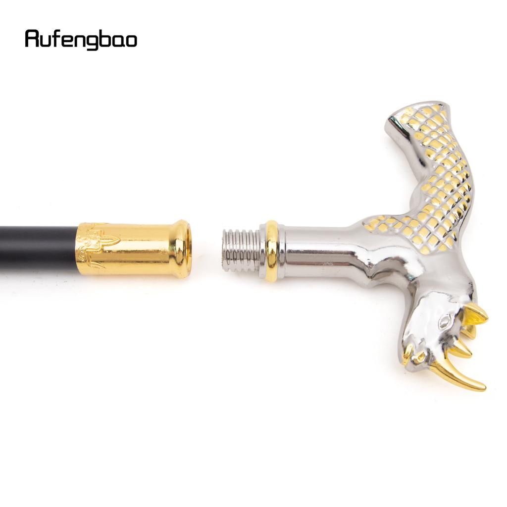 Golden White Rhinoceros Head Fashion Walking Stick Decorative Stick Cospaly Vintage Party Fashionable Walking Cane Crosier 91cm
