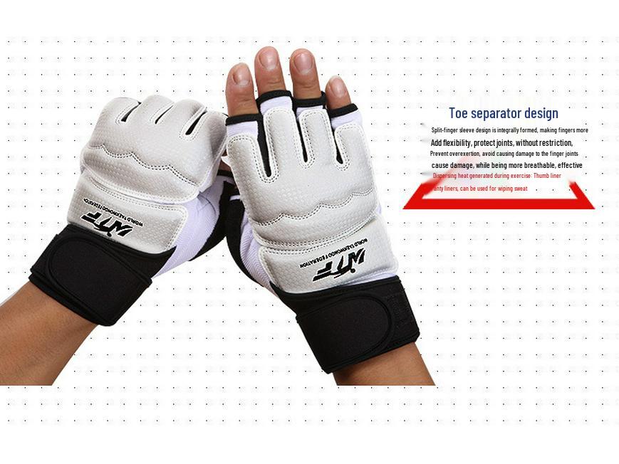 Adult & Child Taekwondo Gloves and Foot Protectors – Half-Finger Boxing & Protective Gear