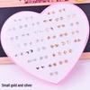 Women's Heart Stud Earrings Set in Acrylic Resin - Boxed Jewelry Accessory