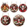 Christmas Tree Hanging Ornaments Double-sided Acrylic Ornaments, Xmas Cartoon Snowman/Penguin/Gingerbread Man/Santa Claus Double Sided Decorations