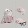 Patchwork Contrast Color Dot Bow Backpack Woman Kawaii Cute Y2K Aesthetic Sweet Schoolbag Ladies High Capacity Chic Mochila 2025