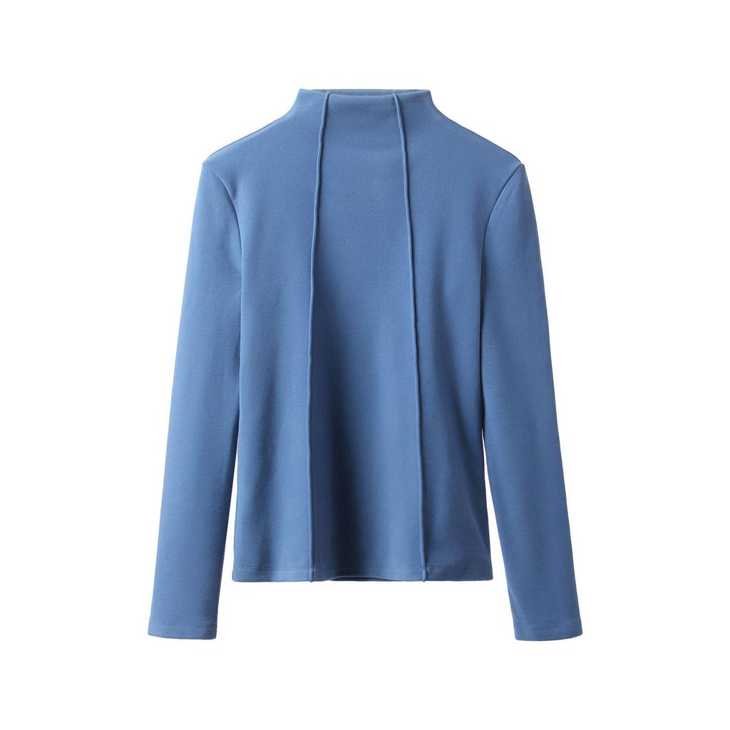 Women's Fleece-Lined Slim-Fit Base Layer Top - Double-Sided Fleece for Autumn/Winter