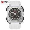 Ofns Simple And Fashionable Six-Pin Quartz Men'S Watch Strip Nail Scale Chronograph Calendar Waterproof Square Men'S Watch Batch