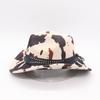 Cow Pattern Jazz Style Retro Sunshade Sunscreen Mountaineering Hat Printed Upturned Brim Hat European and American New Western Cowboy Hat