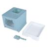 Enclosed Cat Litter Box Anti Splashing Easy to Clean Odor Control Large Top Entry Foldable Kitty Litter Tray with Lid
