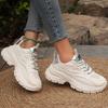 Pop Shoes Female Summer Thin Section Mesh Breathable Sneakers Thick Bottom Heightening Small White Shoes Net Shoes