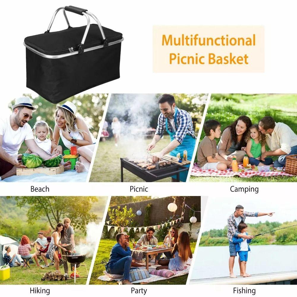 Large Capacity Insulated Cooler Bag 30L Thermal Insulated Bag Picnic Food Bag Camping
