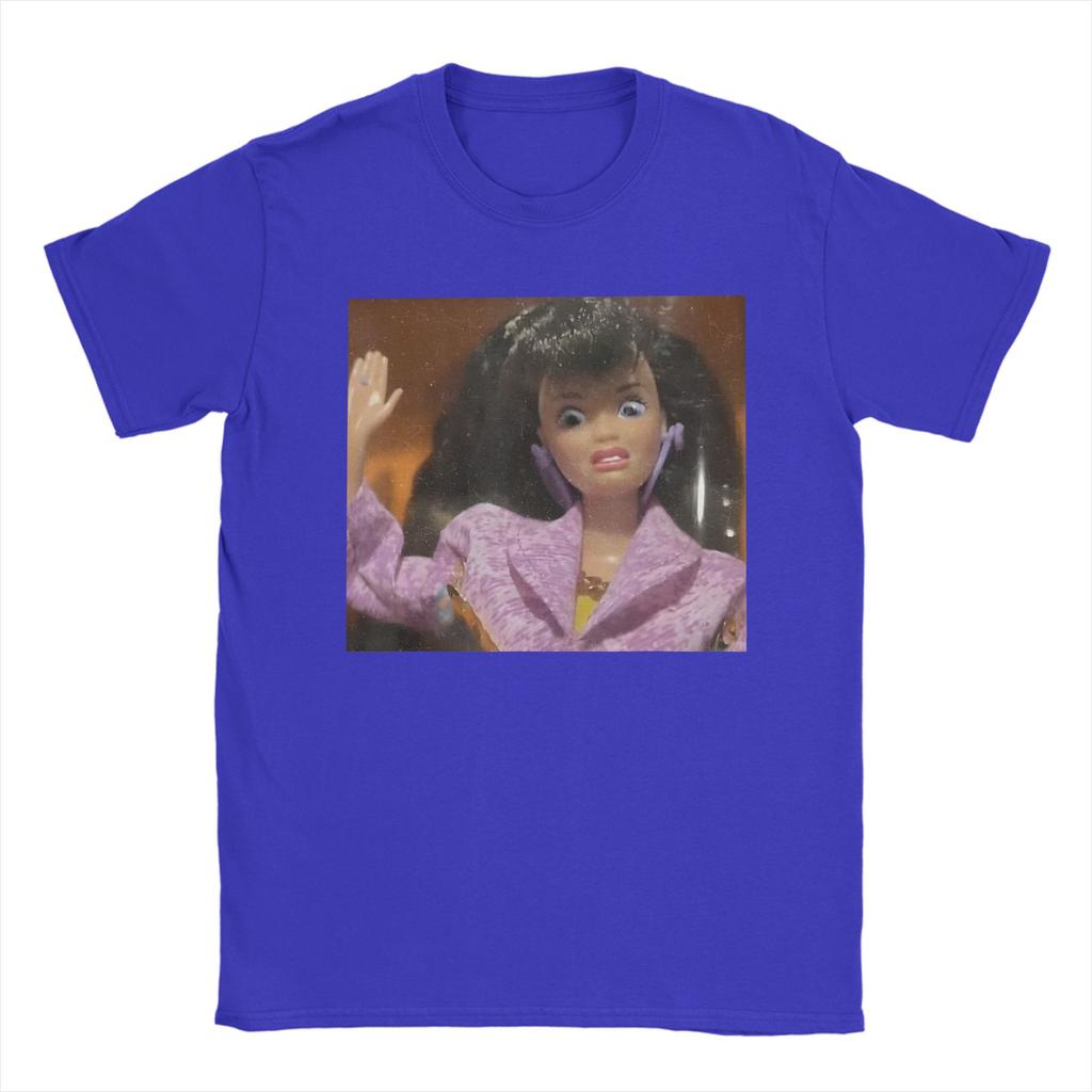 Streetwear T Shirt Beach Disgusting Doll Face Meme Gen Z Stupid Brainrot Novelty T Shirts Pure Cotton Tee Shirt for Unisex Tops