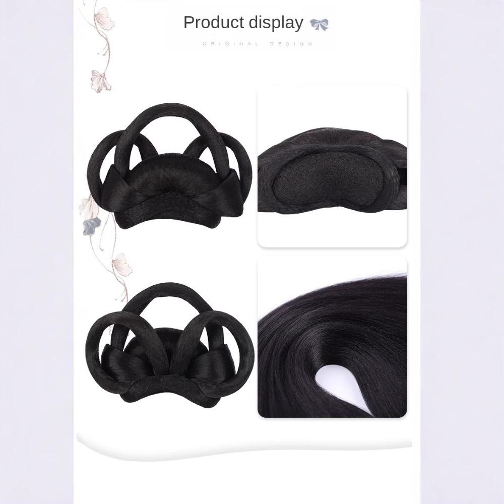 Kopfschmuck Antik Haarknoten Vintage Chinesisch Antiker Chignon Retro Hanfu Perücke Stirnband Täglich