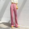 Spring Autumn Women's Korean Style Cotton Wide Leg Pants Loose High Waist Casual Trousers Woman simple Harajuku Straight Pants