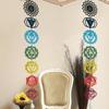 Flower Geometry Wall Decors Plaque 7 Chakras Meditations Acrylic Wall Hanging Ornament Bedroom Decoration Spiritual Gift