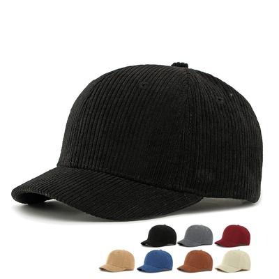 Kappe mit kurzem Schirm Herren Baseballkappe Hardtop Kordkappe Damen Outdoor Sonnenschutzhut