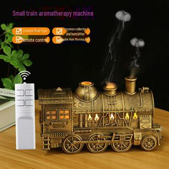 Compact Volcano Aromatherapy Humidifier: 400ml Desktop Water Oxygen Machine with Small Hollow Design and Crack Simulation.