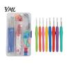 Crochet Essentials for Projects Metal Hooks Set, Includes Yarn Needles Stitch Markers Tape Measure, with Ergonomic Set Storage Case, Soft Rubber