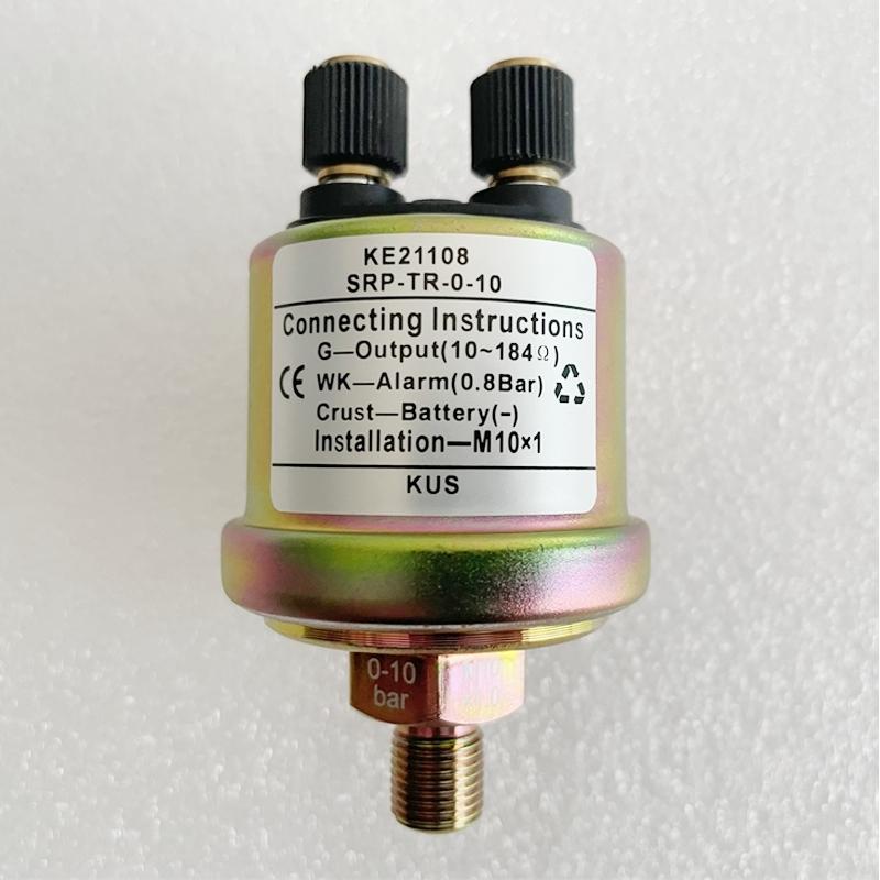 KUS Oil Pressure Sensors 10-184ohm Signal Senders NPT1/8 M10x1 NPT1/4 Thread Sending Unit 0-5bar 0-10bar Show 0.8/1.4Bar Alarm