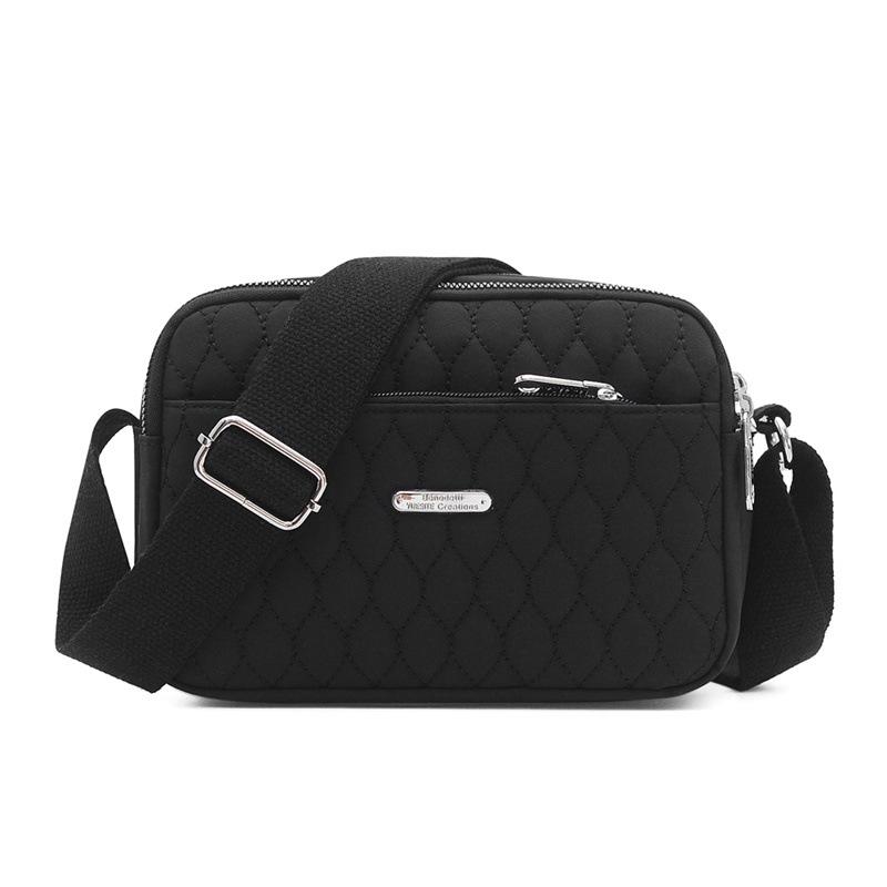 Lässige Nylon-Schultertaschen für Damen Mama Crossbody-Tasche Einkaufs-Handy-Geldbörse Mehrfach-Reißverschluss-Umhängetasche Premium