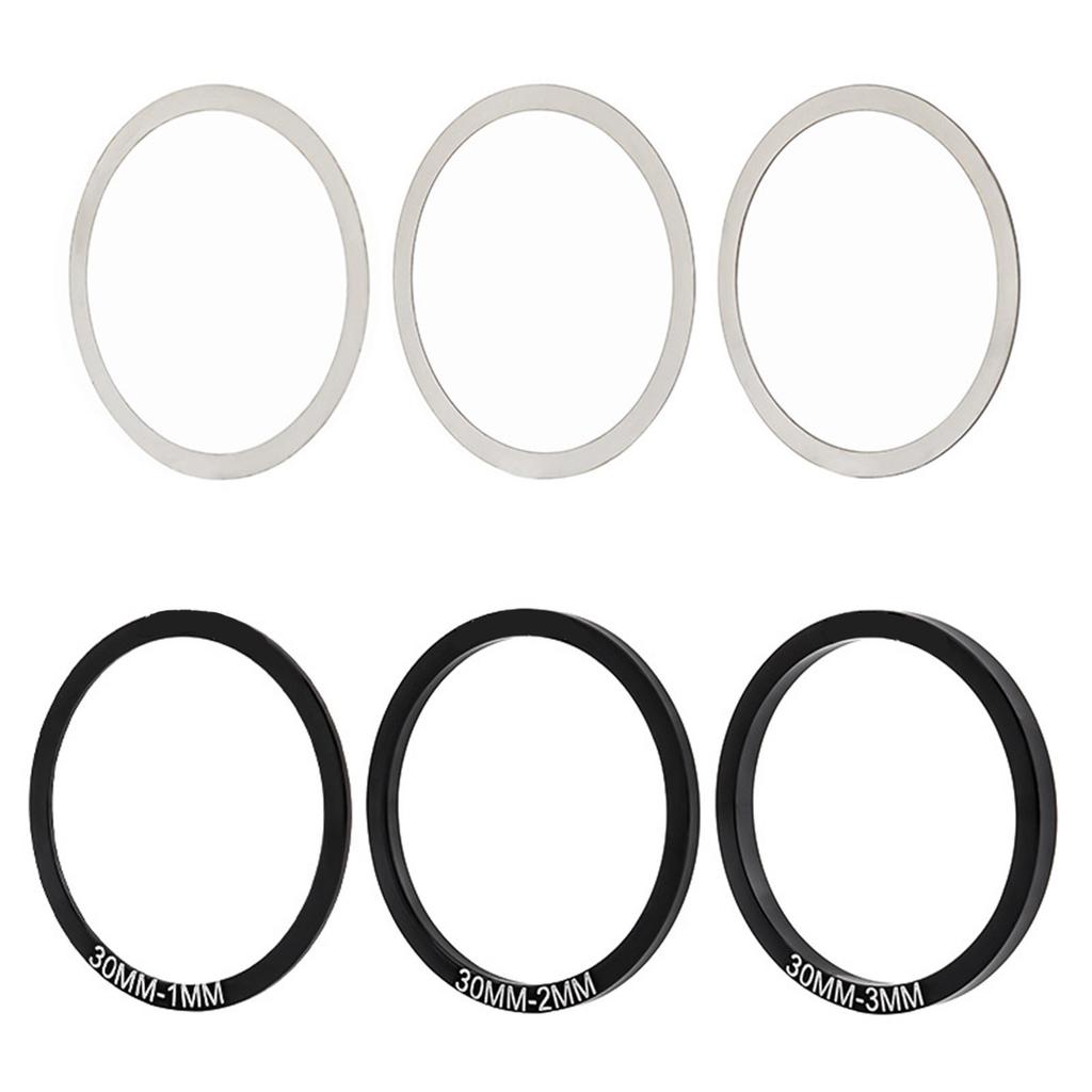 6pcs Light weight Crankset Washers Aluminum Alloys Bottom Bracket Spacers Durability Bike Accessories