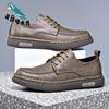 Star-headed Woodpecker Men's Shoes New Soft-soled Leather Shoes Men's Korean Version Leather Casual Shoes Men's Cotton Shoes