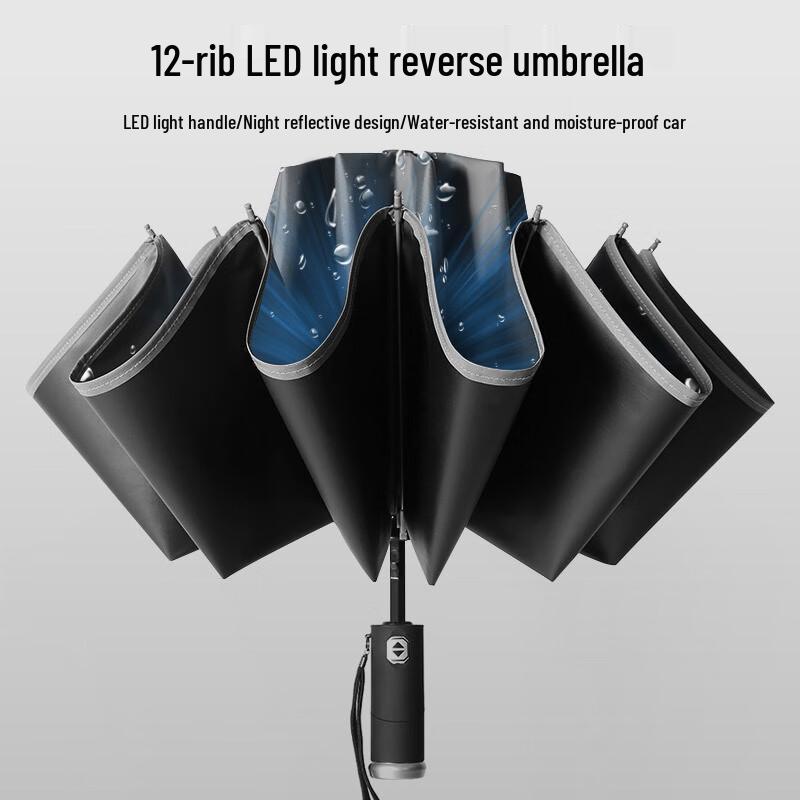 Automatic 12-Rib Reverse LED Umbrella