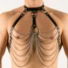 Men's PU Leather Chest Harness punk street style Burning Men Harness belt Adjustable Waist Belt for Party Cosplay