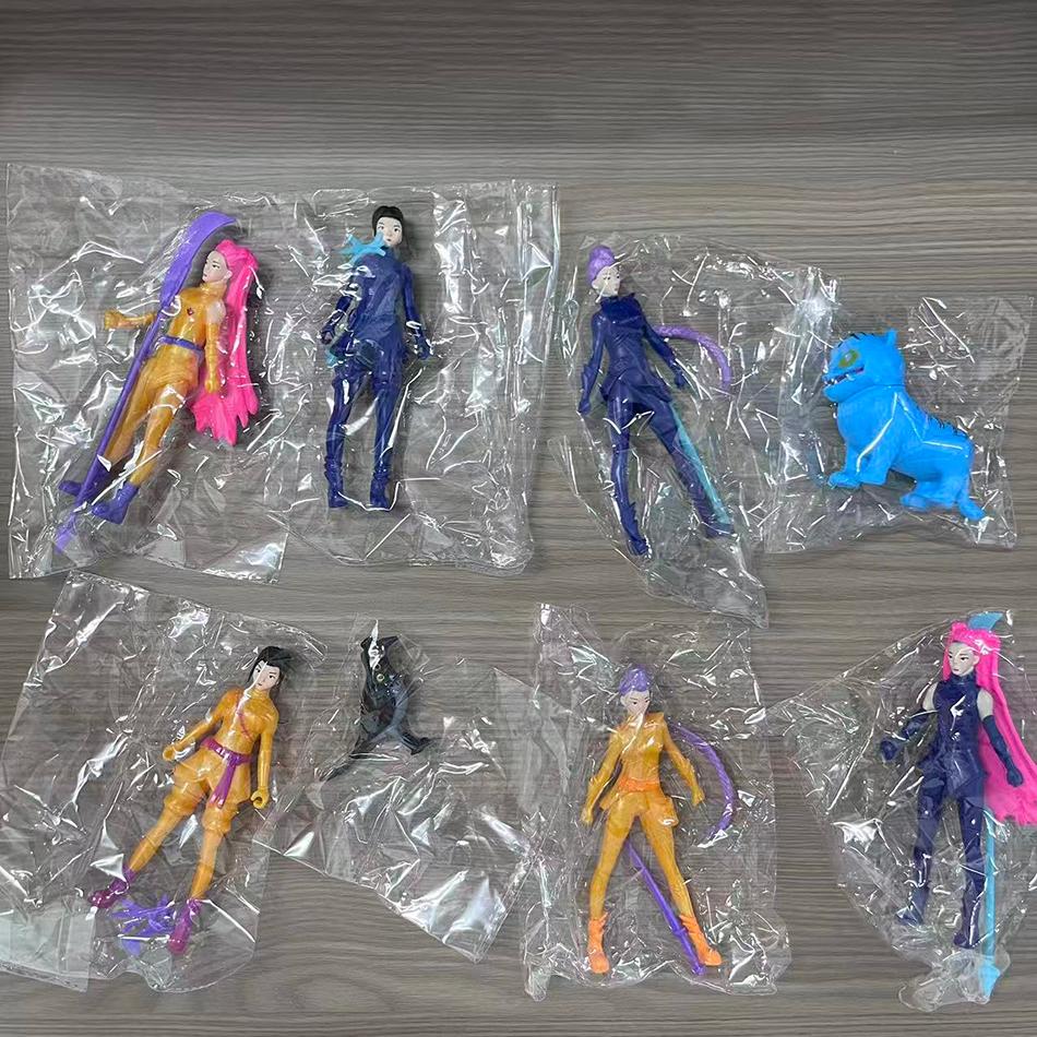 8pcs/Set Kpop Demon Hunters Action Figure Toy Derpys Tiger Rumi Mira Zoey Sussy Figurine Doll For Fans Gift