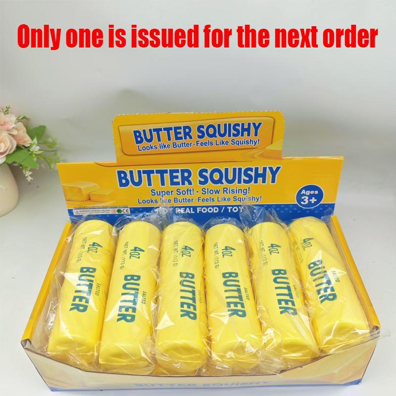 Slow-Recovery Butter Ball For Squeezing Fun, A Realistic Food Stress-Relieving Toy, Helps Adults Relieve Stress