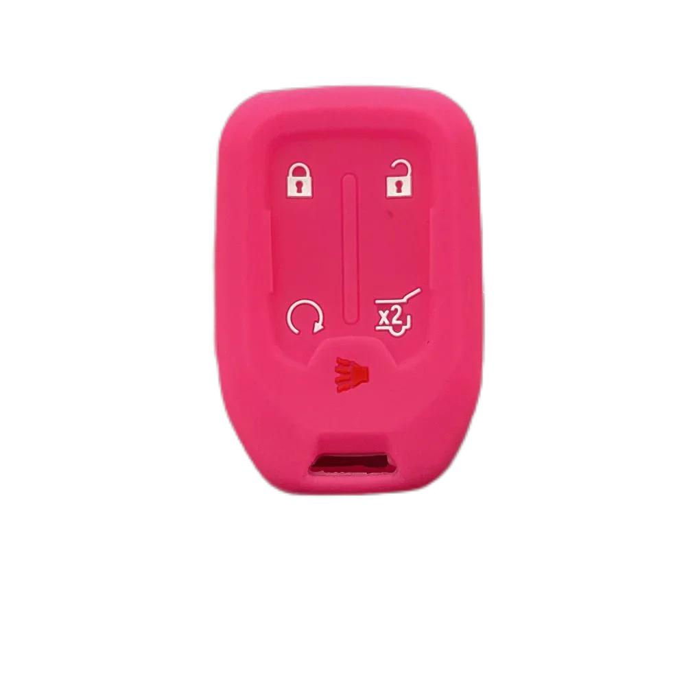 5 Buttons Silicone Car Key Case Skin Protector Cover for Chevrolet Tahoe Silverado Suburban GMC Terrain Acadia YUKON XL Sierra