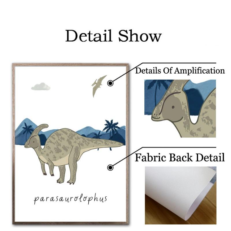 Cartoon Dinosaurier Dschungel Kawaii Dino Babyparty Poster Kinderzimmer Leinwandgemälde Wandkunst Druck Bild Kinder Kinderzimmer Dekor