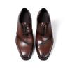 Fashion Italian Style Genuine Leather Men's Oxfords Handmade Wedding Party Dress Shoes Lace-Up Business Office Formal Footwear