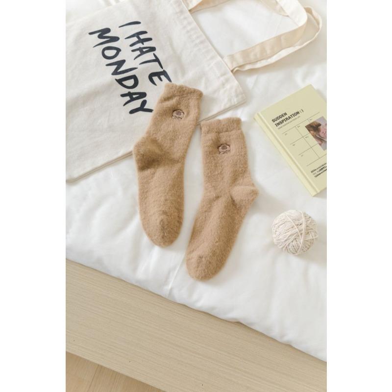 Female Autumn and Winter Style Thickens Warm Floor Sleep Month Son In Tube Socks