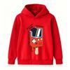 Kids Boys Girls Pullover Hoodie, Funny Gameboy Popsicle Printed Casual Long Sleeve Hooded Sweatshirt, Let's Have Fun Pattern Tops for Game Lovers Chil