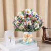 3D Pop-Up Blumenstrauß Grußkarte Sonnenblume Lilie Tulpe Nelke Blumenstrauß Karte für Muttertag Lehrertag Abschluss Jahrestag Geburtstag