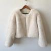 Palton Scurt Casual de Damă cu Blană de Vulpe Toscana - Stil Stradal European & American