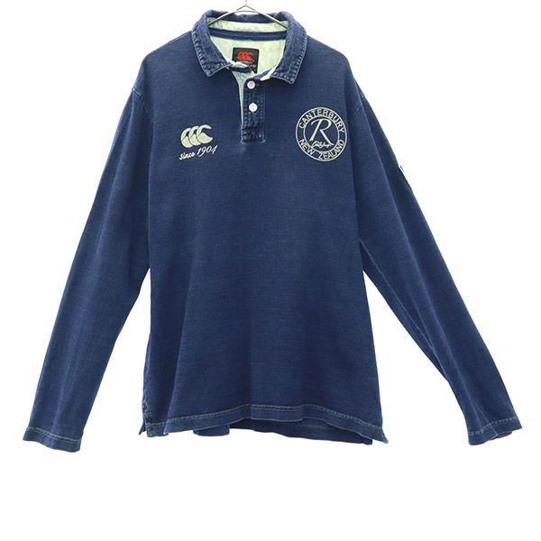 CANTERBURY OF NEW ZEALAND Logo patch Long sleeve Lager shirt M Polo shirt Men's Used