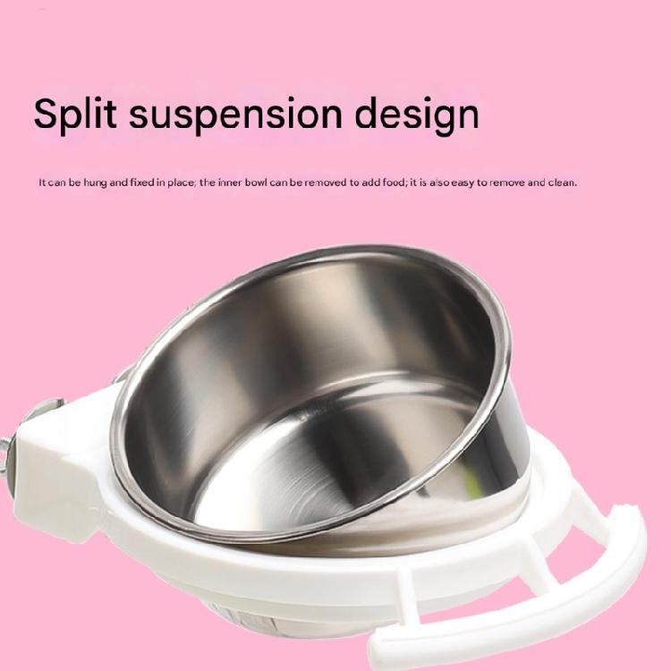 2Pack Stainless Steel Food Feeder Dish For Parrots Food and Water Supply Quick Cleaning Feeding Solution Cage Accessory