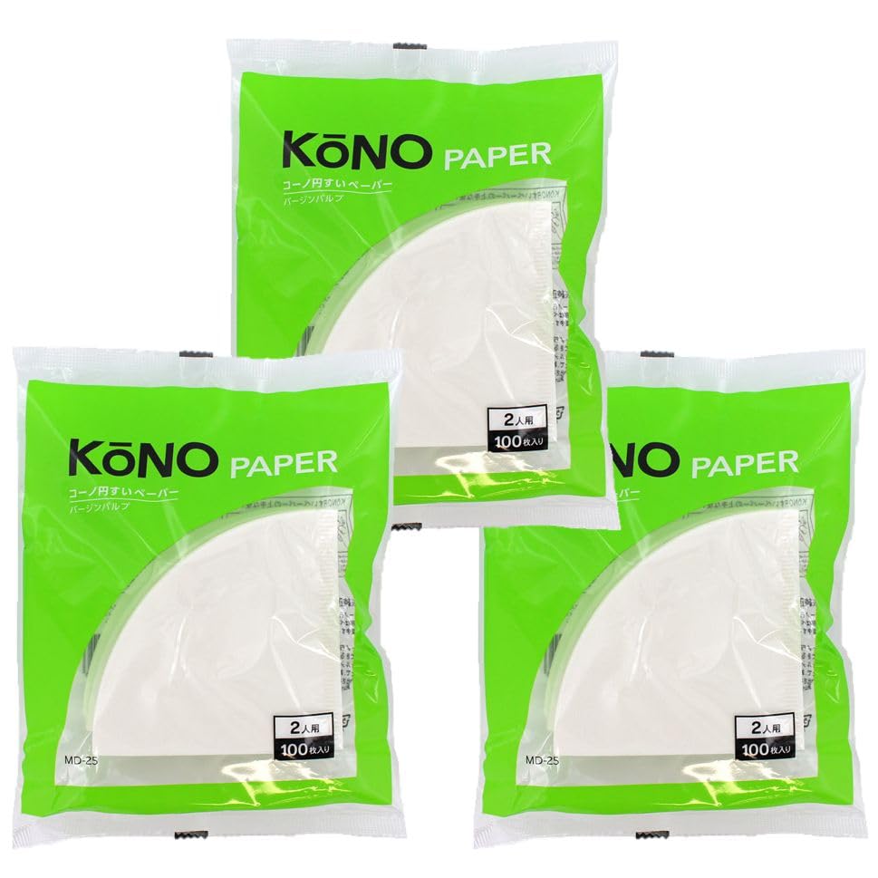 

Набор из 3 пачек конусной бумаги KONO по 100 штук x 3 для 4519155225016 MD-25 Фильтры, пакеты, 1-2 чашки, белый
