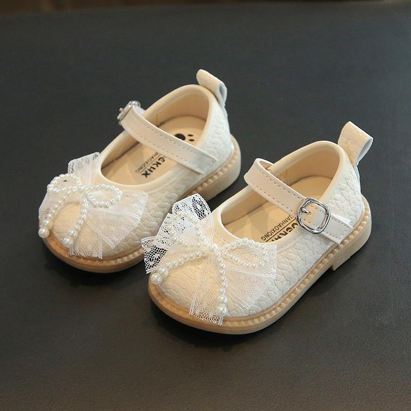 New Anti-slip Soft-soled Baby Walking Shoes, Leather Shoes for Girls 16 бежевый