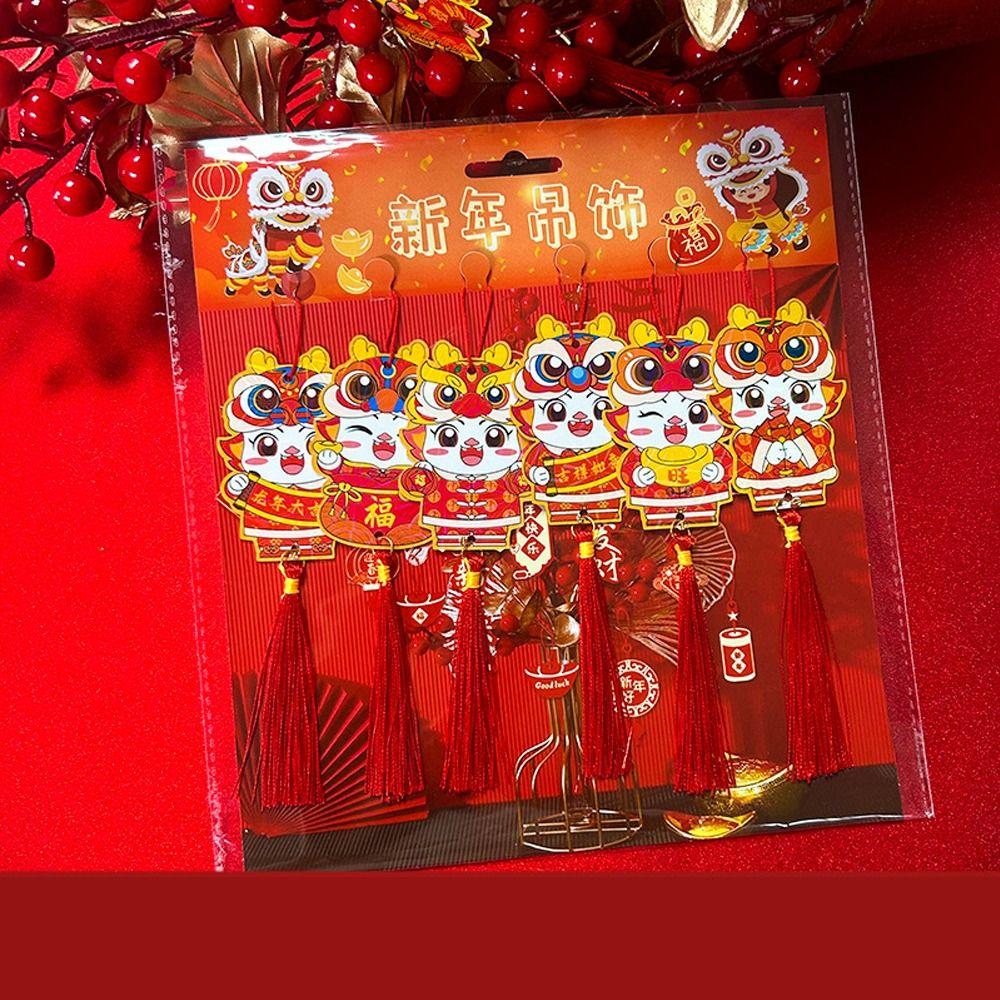 Frohes Neues Jahr Chinesische Stil Anhänger Bonsai Dekor Hängender Anhänger DIY Karte Jahr des Drachen Neujahrsanhänger Festlicher Vorrat