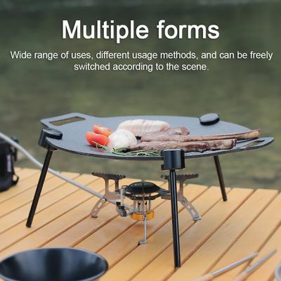 Outdoor Aluminum Alloy Rack for Baking Tray Grill Pan Detachable Support Portable Camping Picnic