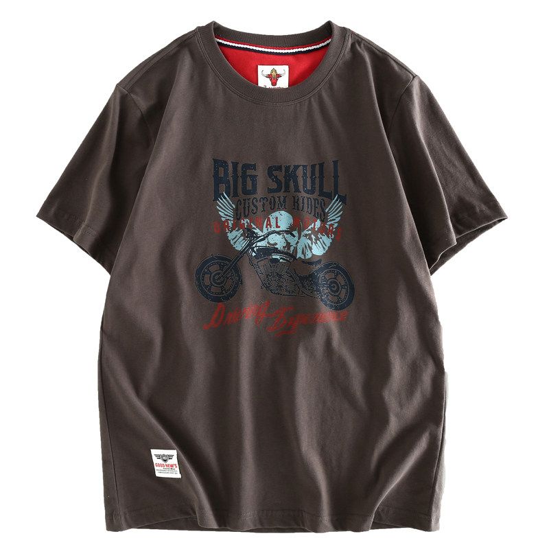 Trade Cut the Tag off Factory Domestic Sales Cattle Goods Pure Cotton Tail Goods Short sleeve T-shirt Men's Remaining Orders Overplus Order T-shirt