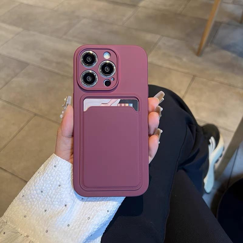 

Гаманець зі слотом для карток М який бамперний чохол Для iPhone17 16 15 14 13 12 11 Pro Mini X XS XR Max 8 7 Plus SE Ударостійкий Матовий Захисний чохол For iPhone 17 Pro Max вина червоного кольору