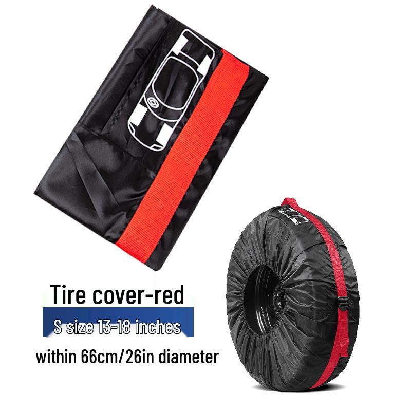 Car Spare Tire Protective Cover - Sunproof & Dustproof 190T Polyester Taffeta Storage Bag
