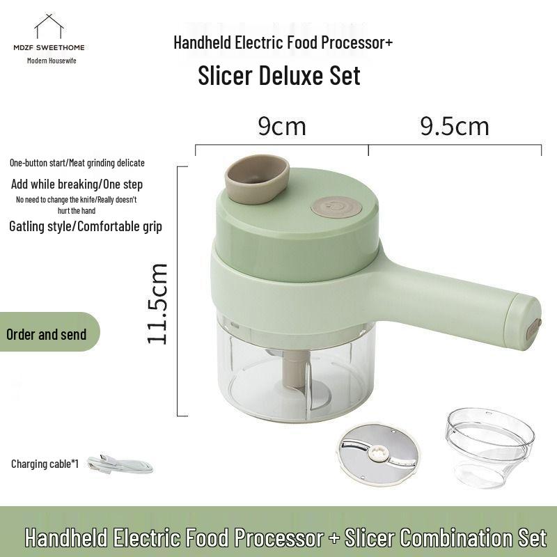 Gatling Electric Vegetable & Garlic Chopper: Multifunctional Kitchen Food Processor & Masher