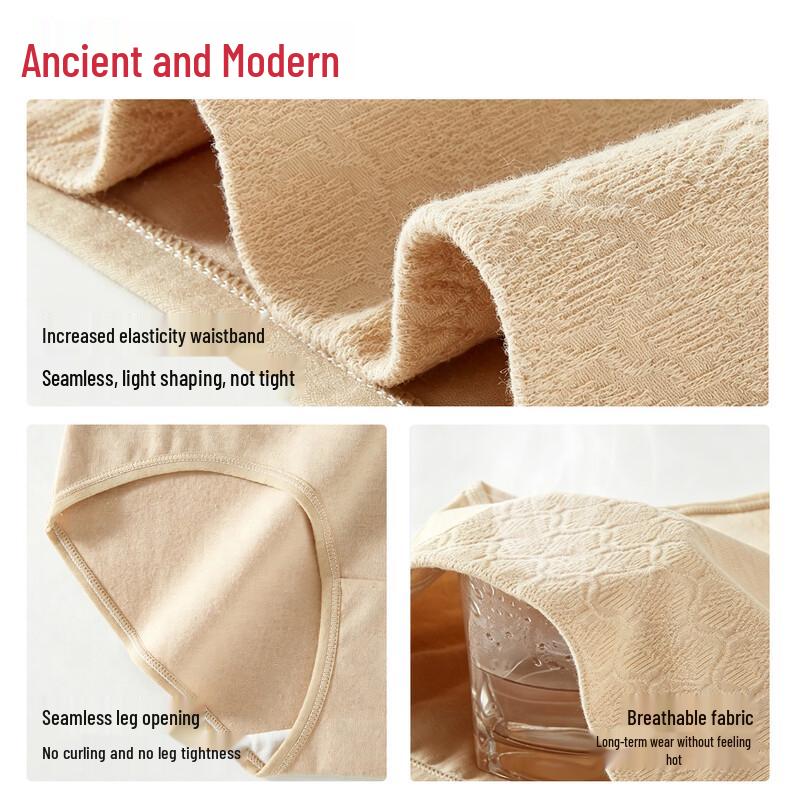 GUJIN Women's High-Waisted Cotton Briefs