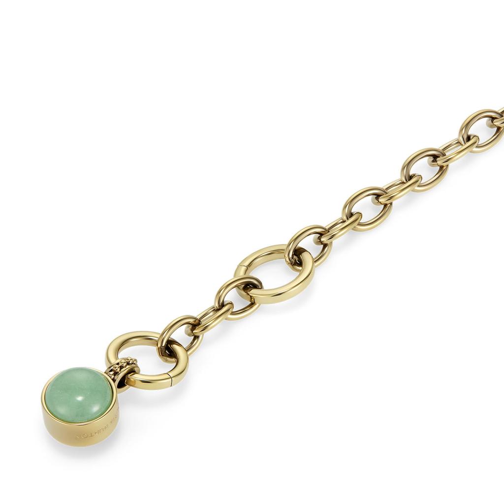 Olivia Burton Trend Aventurine Cabochon Gold Gemstone Toggle Bracelet Women's (24100355)