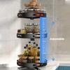 Rotatable Kitchen Storage Rack Kitchen Accessories Spice Storage Rack Clean Storage 360 Degrees Rotatable Organizer Turntable