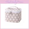 Modern Pvc Cosmetic Case With Grid Pattern Design And Multiple Color Options