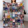 Rudolph Squares Throw Blanket Decorative Soft Throw Blanket for Couch Sofa