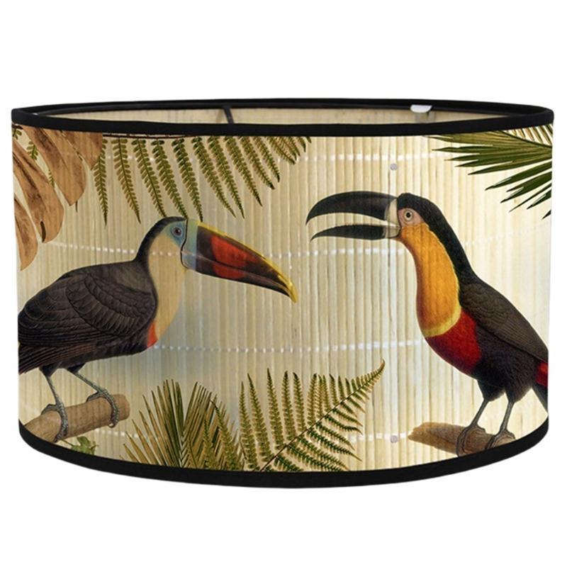 Drum Print Lampshade Wall Lamp Shade Decoration Vintage Chandelier Light Cover Printing Painting Lamp Shade