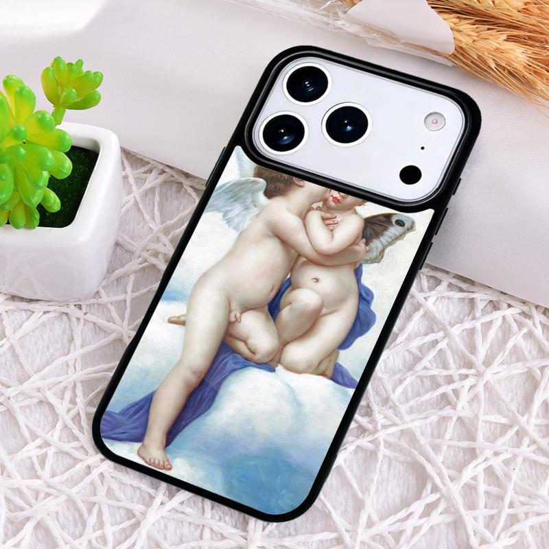 

Винтажная картина Райский Ангел Ударопрочный Чехол для Телефона для iPhone 17 Air 16e 15 11 12 14 13 Pro Max Чехол Coque iPhone 11 Pro